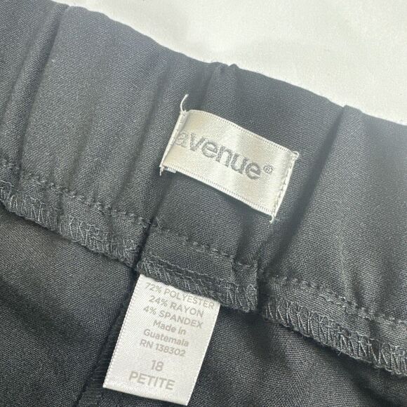 Avenue Pull On‎ Straight Leg Dress Pants Womens 18P Black Tummy Control Stretch - Picture 3 of 11